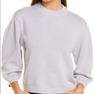 525 America Cropped Volume Sleeve Top Grey